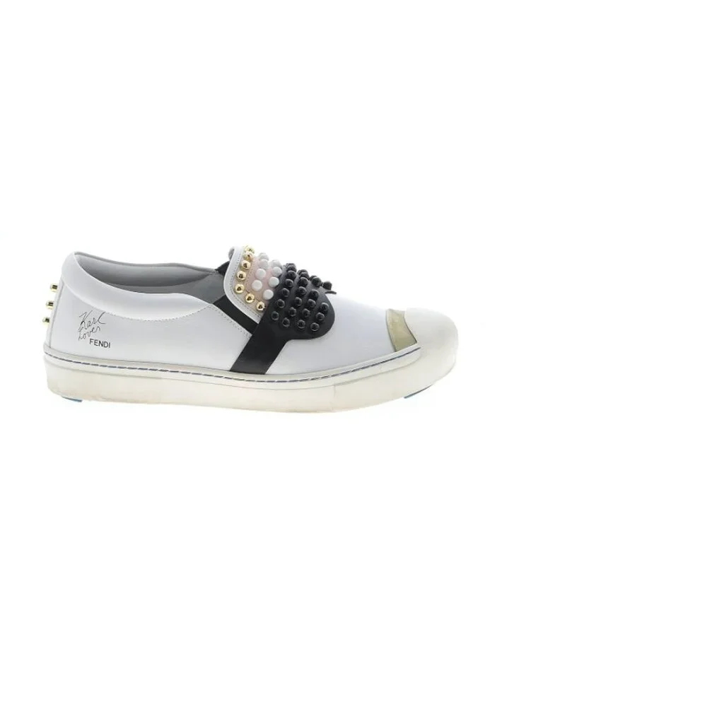 Fendi sneakers, EU 41 / US 11, Karl Lagerfeld Karlito studded low top sneakers! - Picture 7 of 7